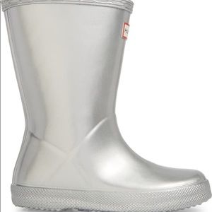 Hunter First Classic Metallic Waterproof Rain Boot